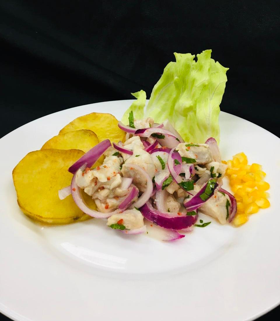 Ceviche - Trabalho de aluno do Curso de cozinheiro Proissional